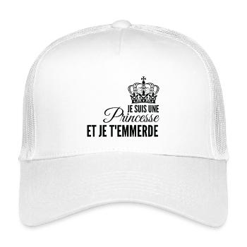 Princesse affirmée et rebelle - Casquette trucker enfant - blanc - Devant