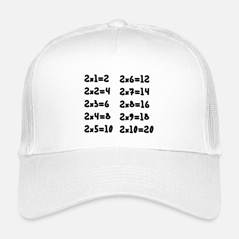 Table de multiplication deux Casquette trucker enfant