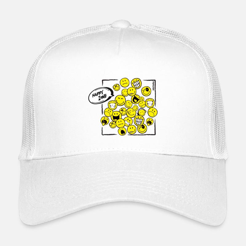 Smiley-World© Happy Zone - Kinder Trucker-Cap - Weiß