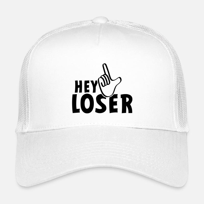 Hey Verlierer. Verlierer, Spinner, Dummköpfe, Neurd.... - Kinder Trucker-Cap - Weiß