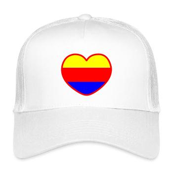 Das Herz der Nordholländischen Flagge Nordholland - Kinder Trucker-Cap - Weiß - Vorne