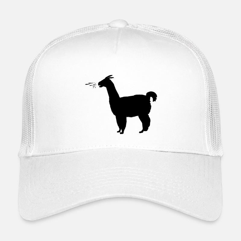 Llama spits - Kids’ Trucker Cap - white