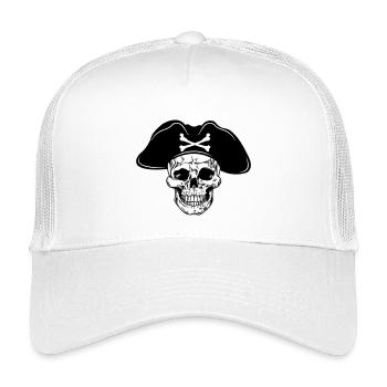 Skull pirate hat - Kids’ Trucker Cap - white - Front