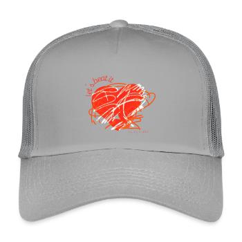 Cœur abstrait de l’amour énergétique - Casquette trucker enfant - gris clair - Devant