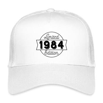 Year of birth: 1984 - Kids’ Trucker Cap - white - Front