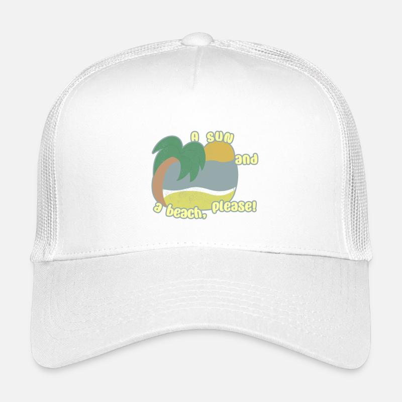 Sun and Beach - Kinder Trucker-Cap - Weiß