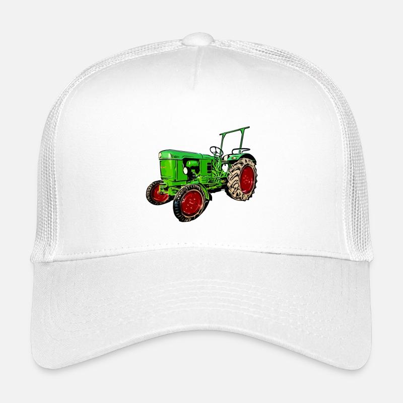 Alter Traktor Deutz D25 - Kinder Trucker-Cap - Weiß