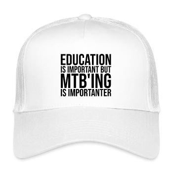Mountainbike - Kinder Trucker-Cap - Weiß - Vorne