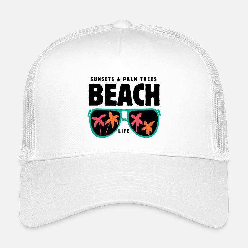 Couchers de soleil et Vie de plage dans les palmiers Casquette trucker enfant