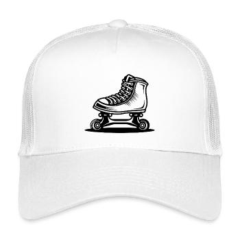 Roller Skates Zeichnung - Kinder Trucker-Cap - Weiß - Vorne