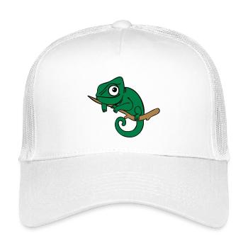 Lui das Chamäleon, dreifarbig - Kinder Trucker-Cap - Weiß - Vorne