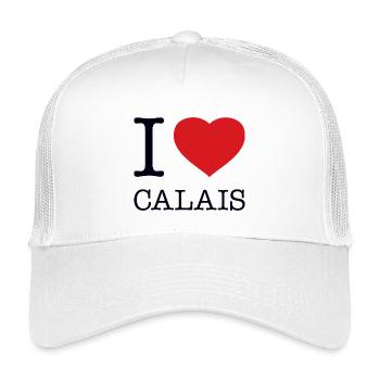 J’ADORE CALAIS - Casquette trucker enfant - blanc - Devant