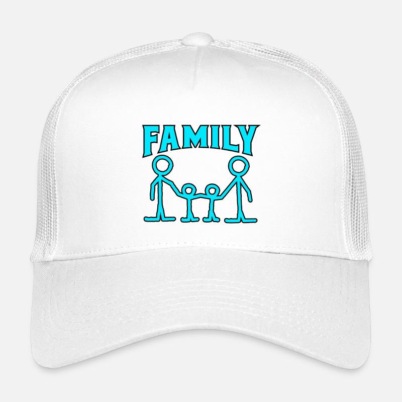 Familienmuster. - Kinder Trucker-Cap - Weiß