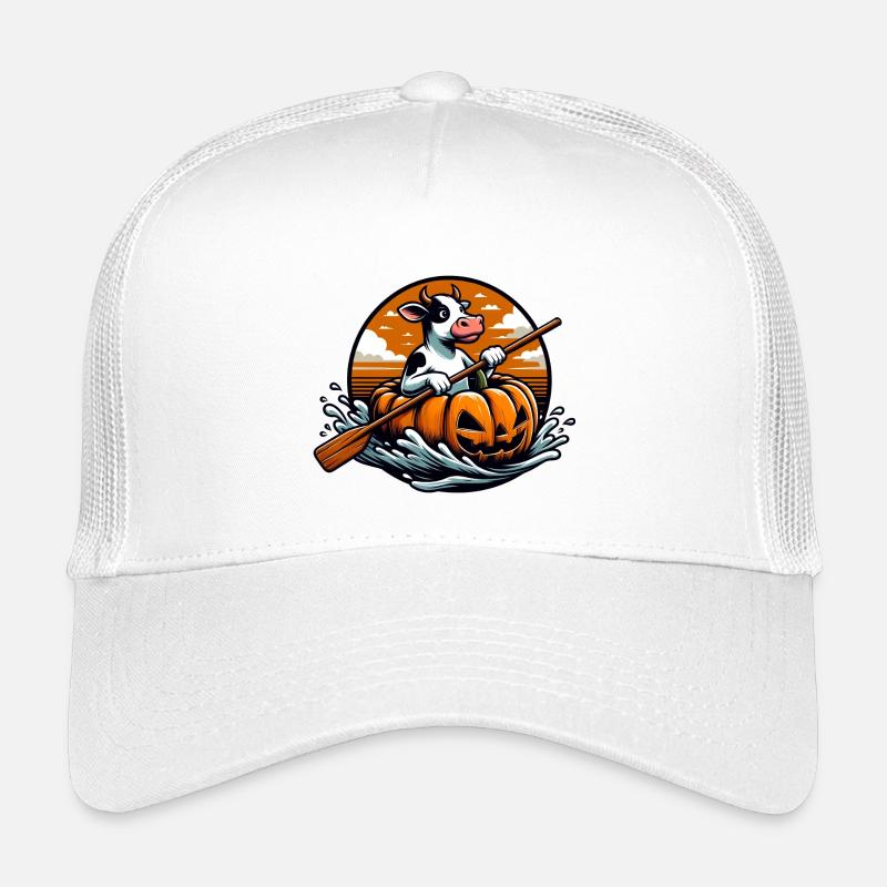 Kürbis Paddelkuh - Kinder Trucker-Cap - Weiß