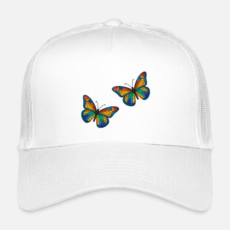 Bunte Mosaikschmetterlinge Design Kinder Trucker-Cap