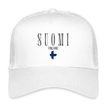 Originally from Finland, born in Finland - Kids’ Trucker Cap - white - Front