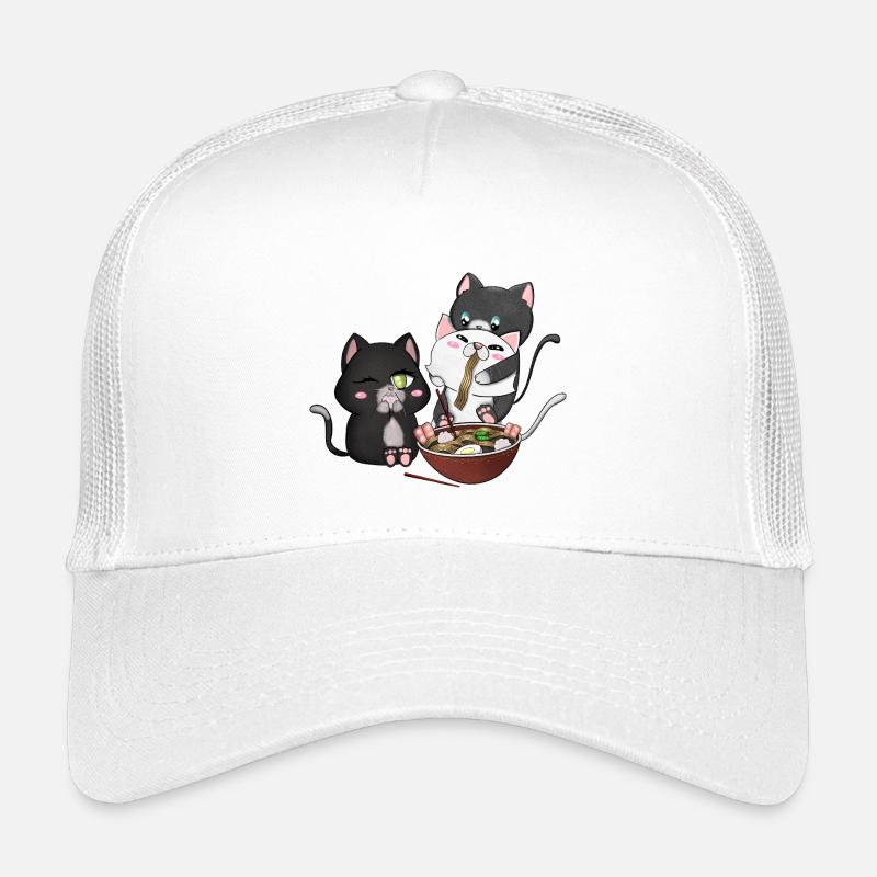 Katzen essen Ramen Kinder Trucker-Cap