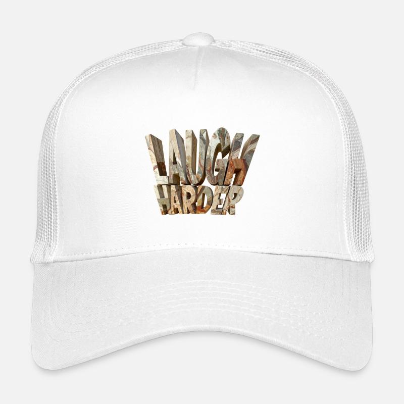Laugh harder – Monumental stone letters modern Kids’ Trucker Cap