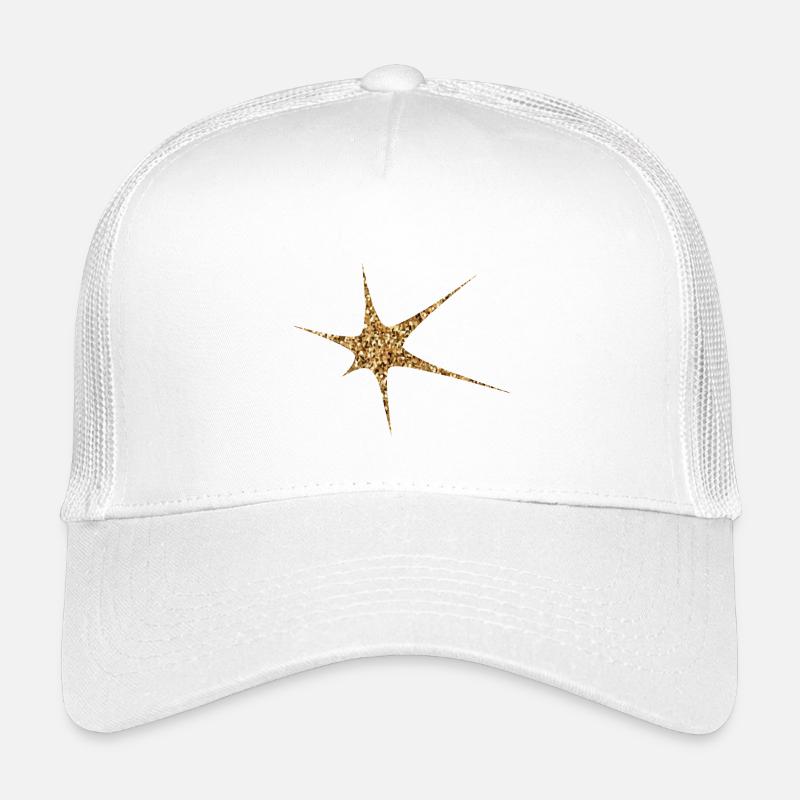 Goldener Glitzer Funkeln - Kinder Trucker-Cap - Weiß