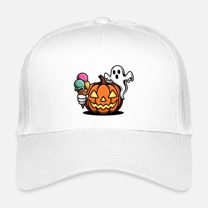 Glace à la citrouille Halloween Fun Casquette trucker enfant