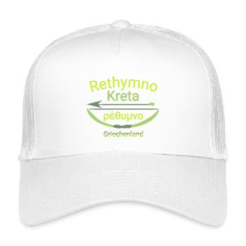 Rethymno Crete with bow and arrow Trendy cool - Kids’ Trucker Cap - white - Front
