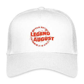 Geschenk für August - Kinder Trucker-Cap - Weiß - Vorne