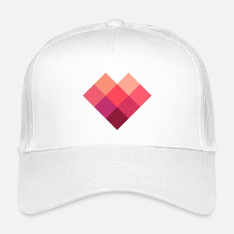 Heart of square pixels Kids’ Trucker Cap