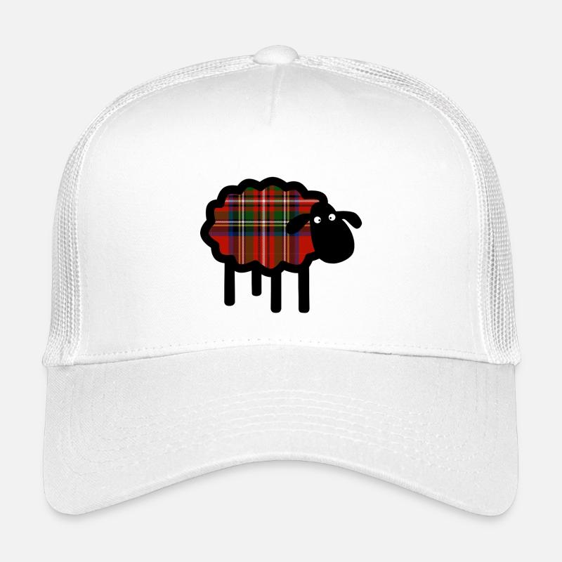 Tartan-Schaf-Silhouette - Kinder Trucker-Cap - Weiß