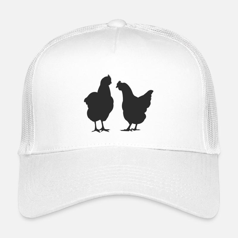 Silhouette des deux poulets Casquette trucker enfant