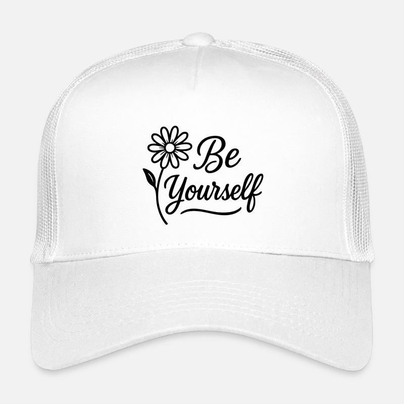 Be yourself - Kinder Trucker-Cap - Weiß