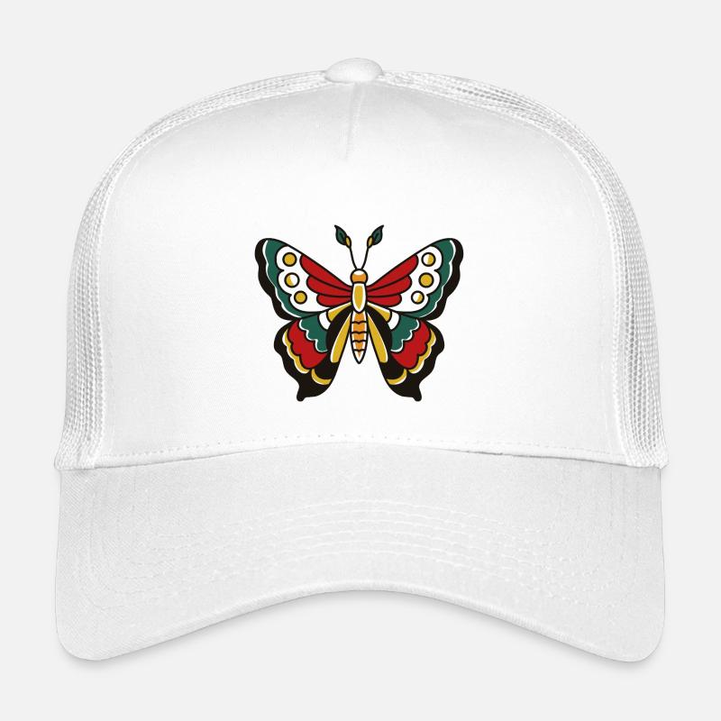 Schmetterling Butterfly Illustration bunt modern - Kinder Trucker-Cap - Weiß