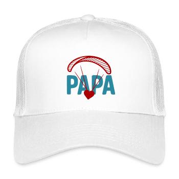 Papa Paragliding Heart - Kids’ Trucker Cap - white - Front