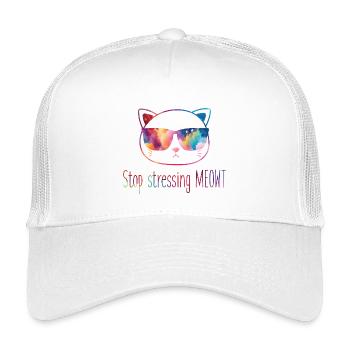 Stop stressing yourself out Meowt cat lovers - Kids’ Trucker Cap - white - Front