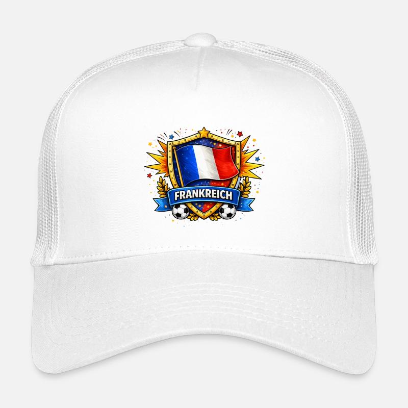 Drapeau français dans le bouclier de football Casquette trucker enfant