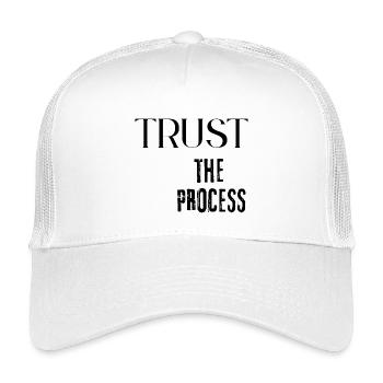 Vertraue dem Prozess - Kinder Trucker-Cap - Weiß - Vorne