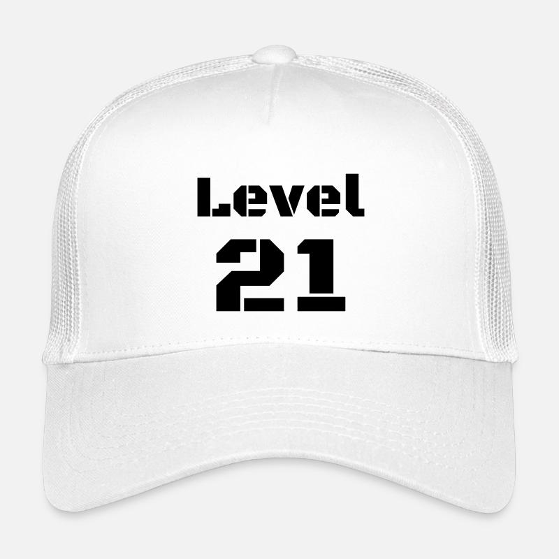 Level 21 - Kids’ Trucker Cap - white