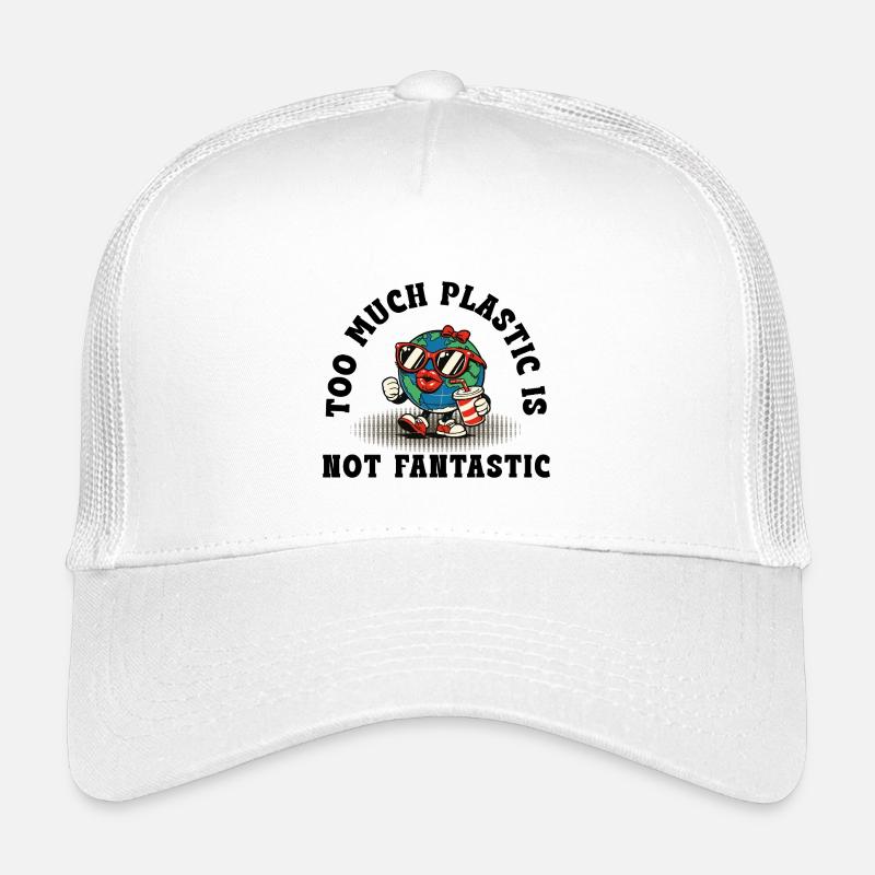 Plastic Is Not Fantastic – Retro Umwelt Statement Kinder Trucker-Cap