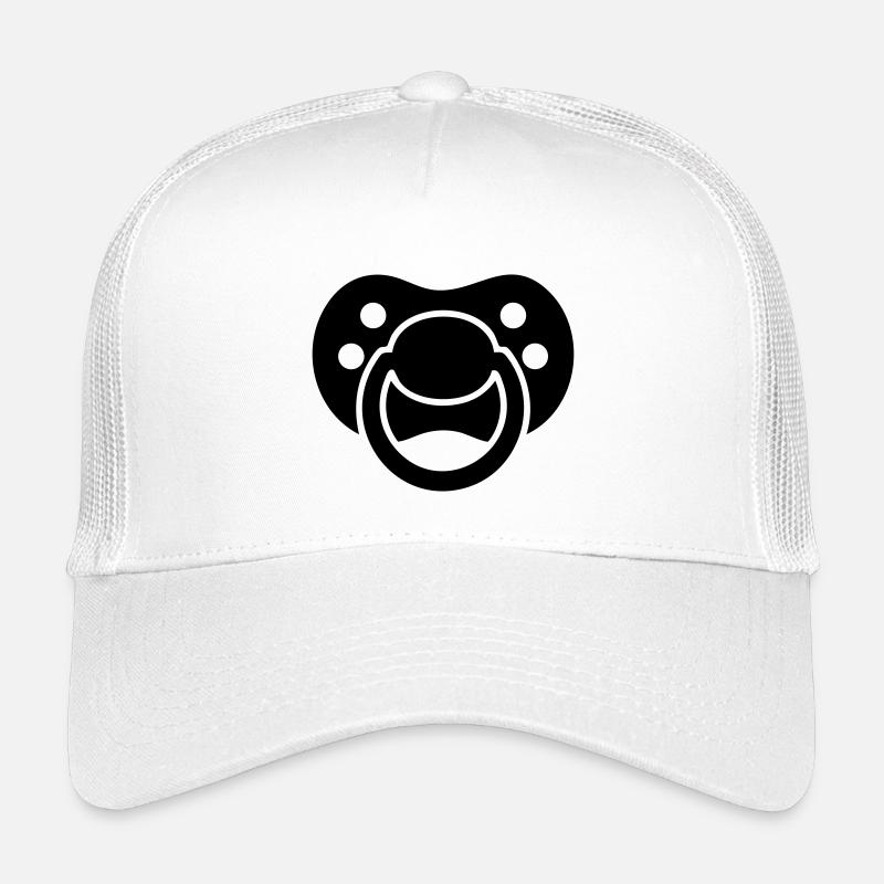 Schnuller Silhouette – Baby Design - Kinder Trucker-Cap - Weiß