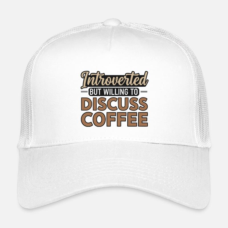 Introvertiert, aber bereit, über Kaffee zu sprechen Kinder Trucker-Cap
