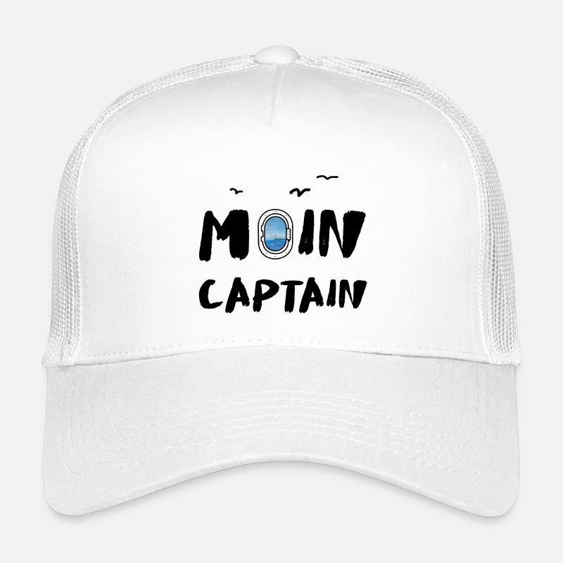 Moin Captain Meer Möwe See Reise Seefahrt Kinder Trucker-Cap