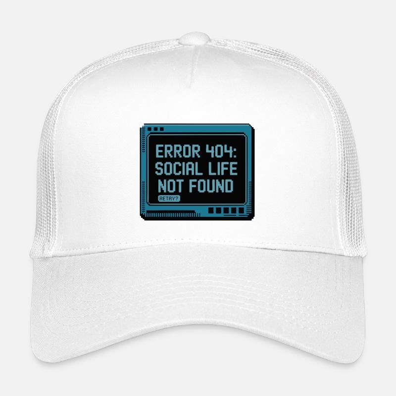 Retro 404: Sozialleben fehlt - Kinder Trucker-Cap - Weiß