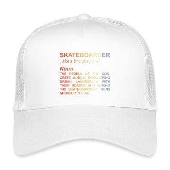 Skateboarder Meaning - Kids’ Trucker Cap - white - Front