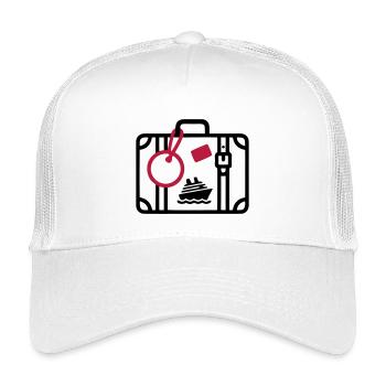 Koffer Reise Kreuzfahrt Urlaub - Kinder Trucker-Cap - Weiß - Vorne