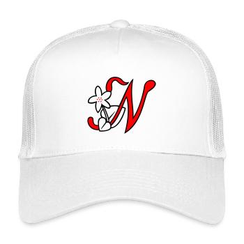 Buchstabe, Initiale, Blume - Kinder Trucker-Cap - Weiß - Vorne