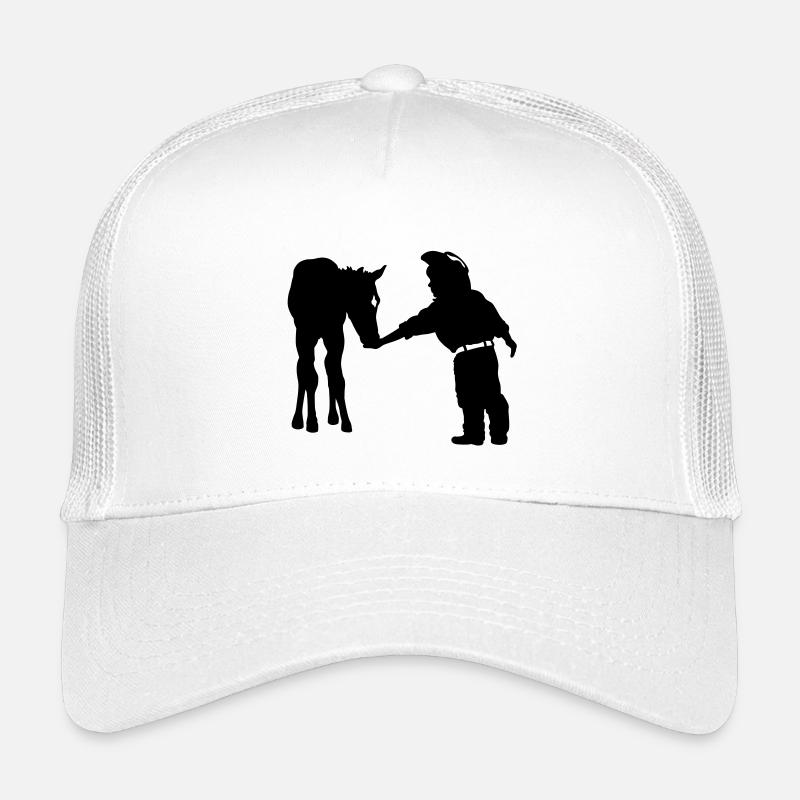 Cowboy - Casquette trucker enfant - blanc