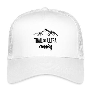 Trail Running et Ultra Running - Casquette trucker enfant - blanc - Devant