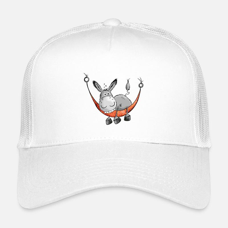 Der Esel hängt ab - Kinder Trucker-Cap - Weiß