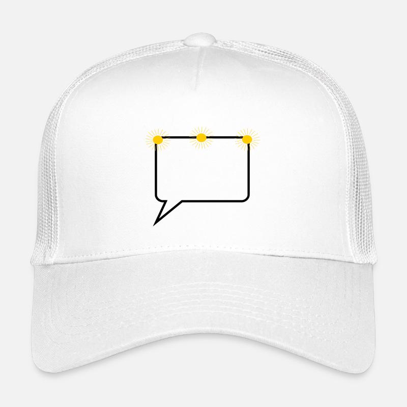 Speech bubble comic sun text design yourself Kids’ Trucker Cap