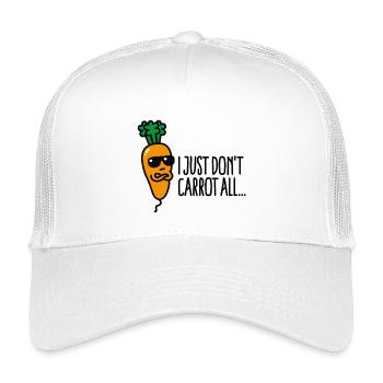 I just don't carrot all Lustige Vegan Wortspie - Kinder Trucker-Cap - Weiß - Vorne