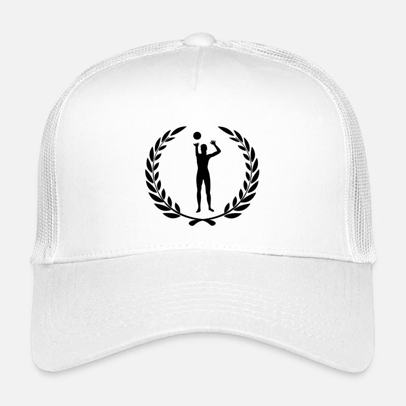 Sportpreis Lorbeerkranz Volleyball 3 - Kinder Trucker-Cap - Weiß